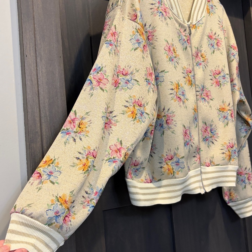 Anthropologie Maeve Floral Knit Jacket - Picture 4 of 10